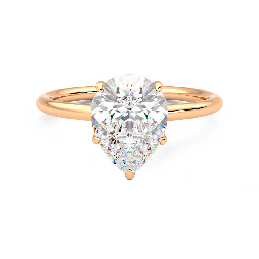 Anillo Radiance Diamante y Oro Rosa 18k