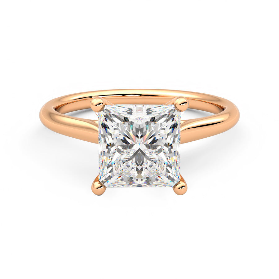 Anillo Coeur Diamante y Oro Rosa 18k