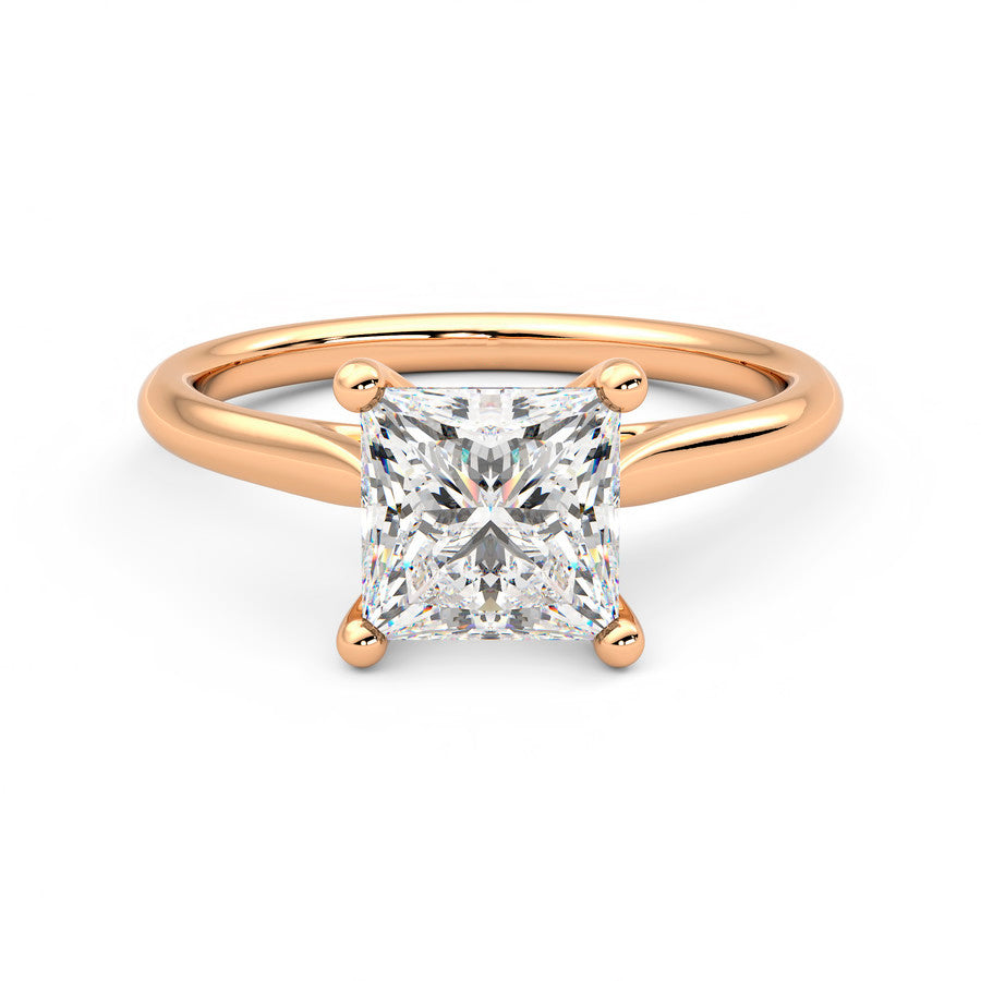 Anillo Coeur Diamante y Oro Rosa 18k