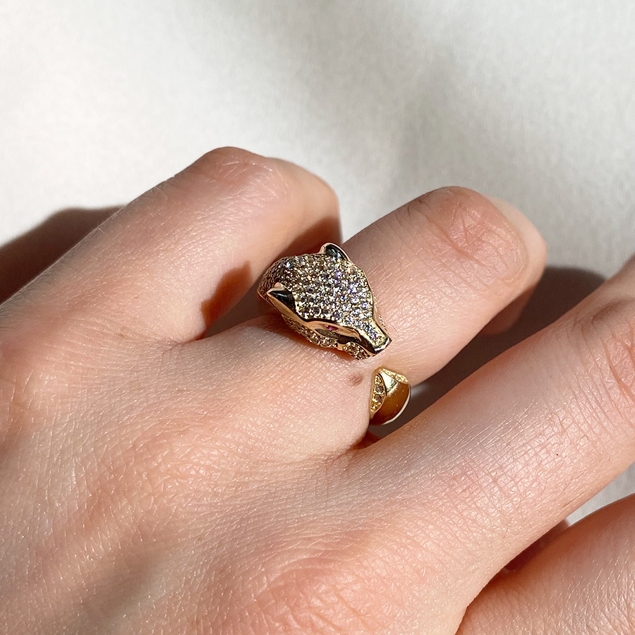 Anillo tigre oro sale