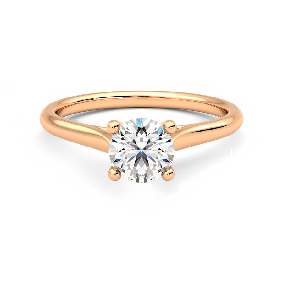 Anillo Coeur Diamante y Oro Rosa 18k