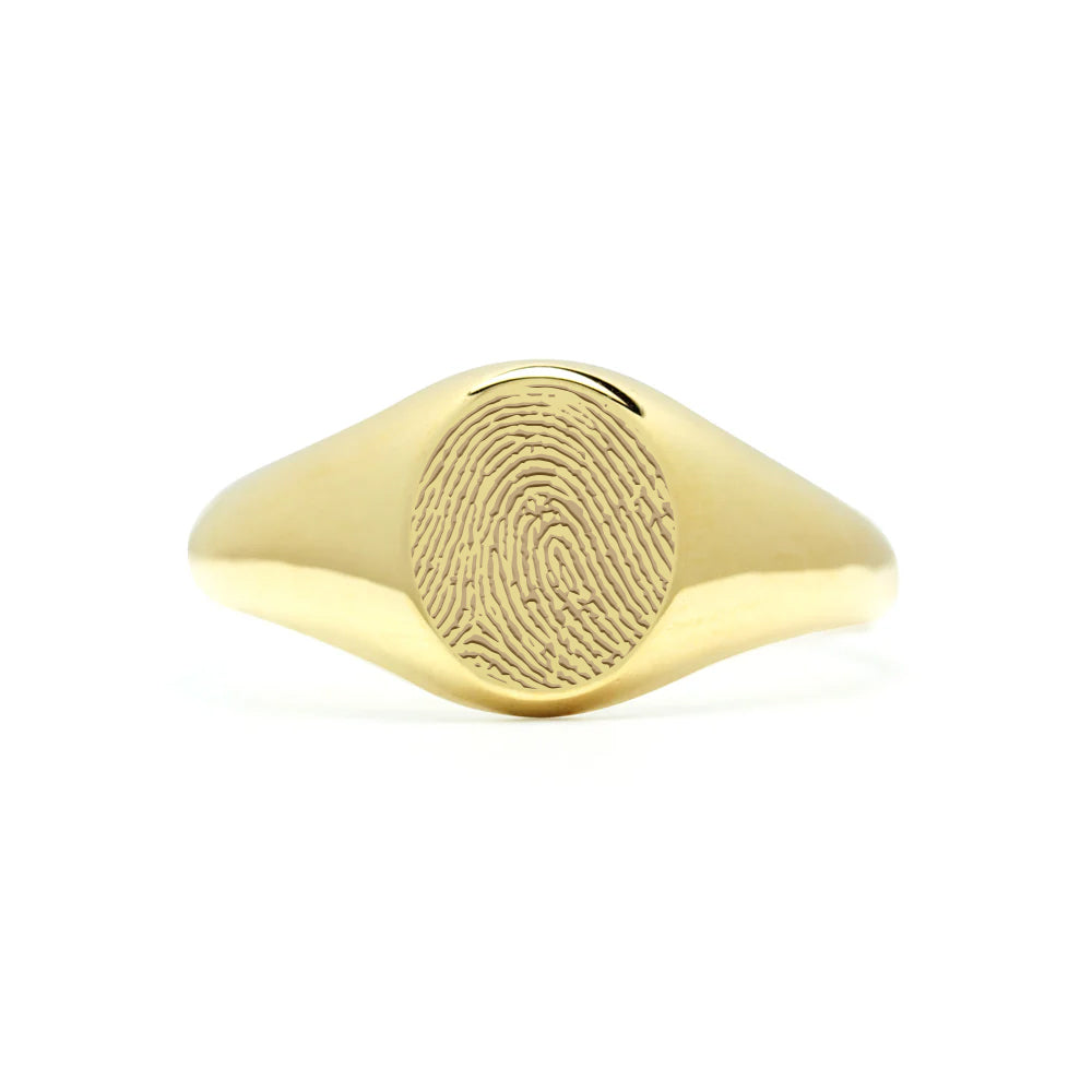 Anillo Sello Huella Oval
