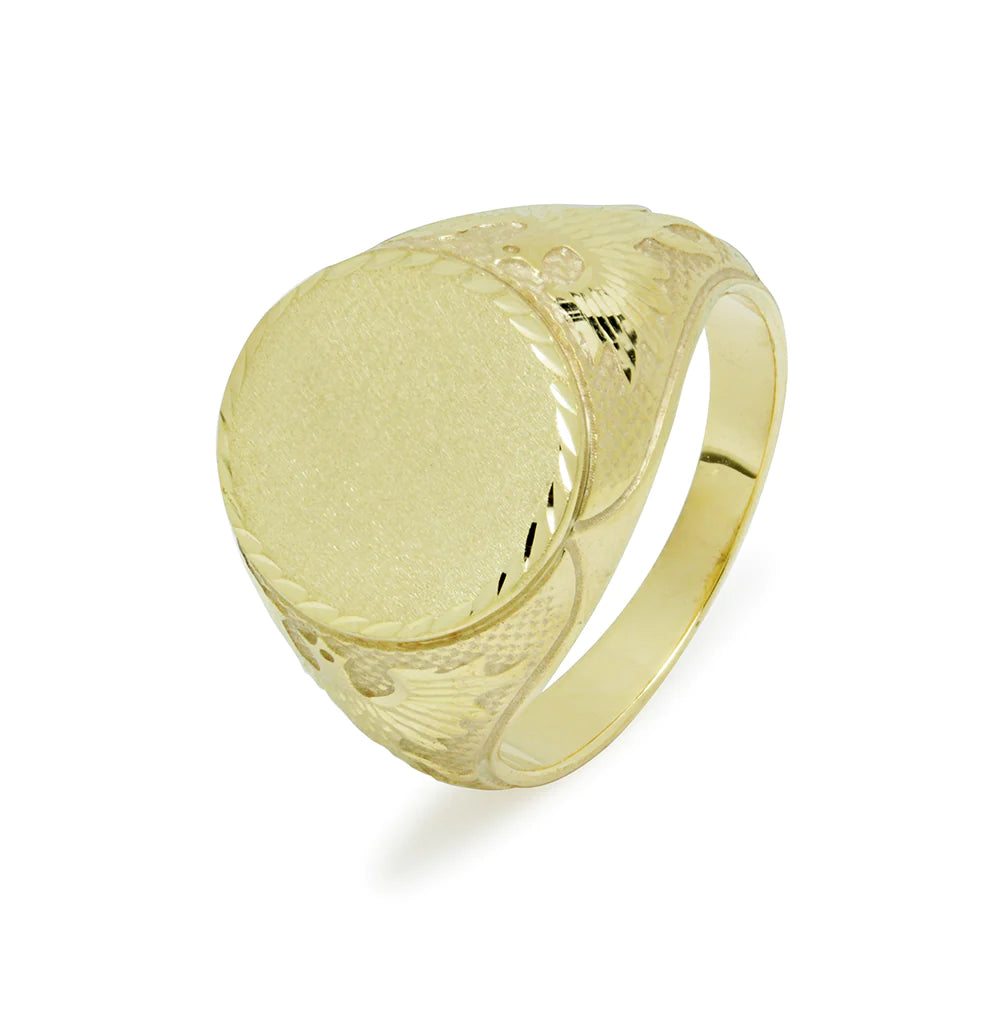 Sello Diamantado Oval Oro