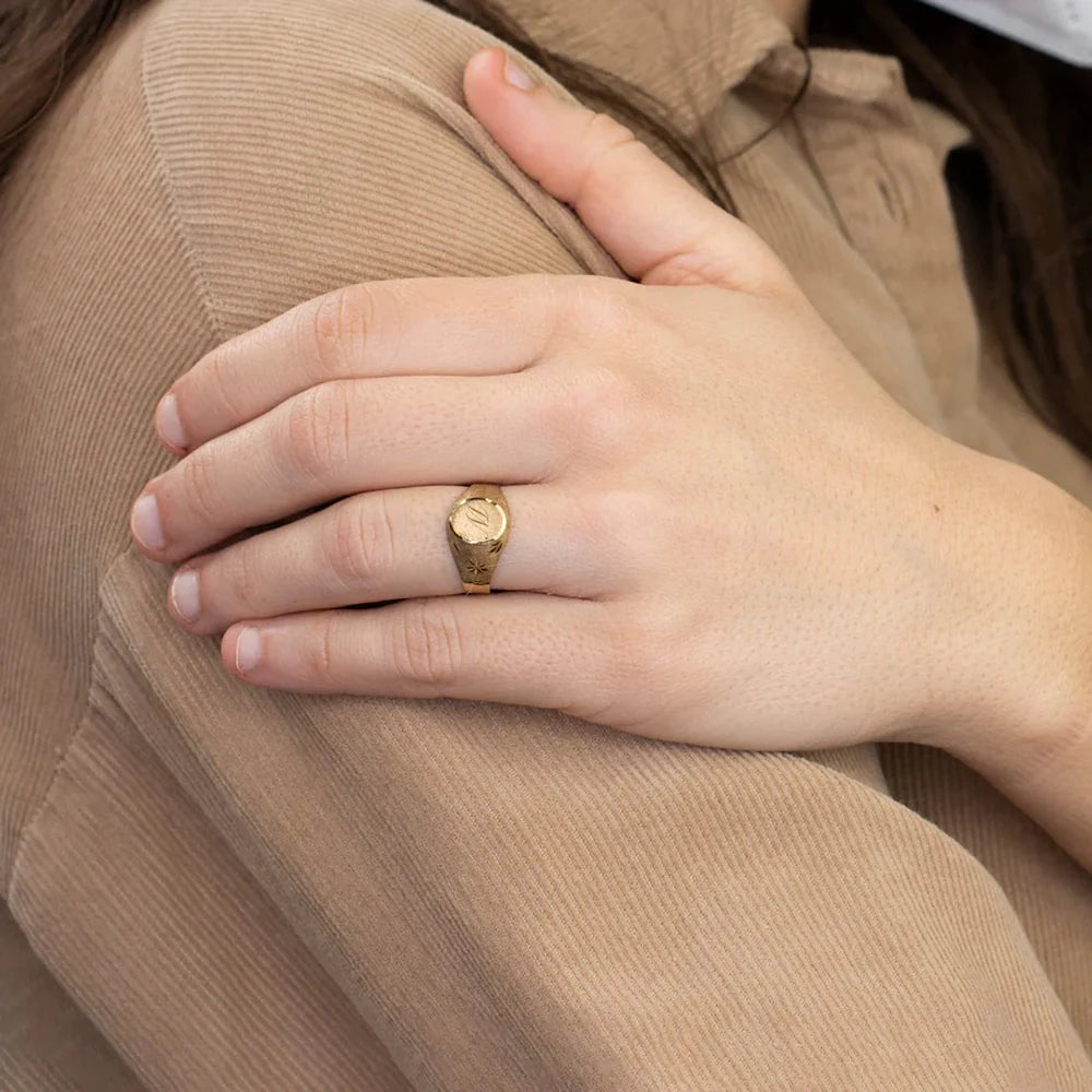 Anillo de Oro 18K para Cadete Personalizado