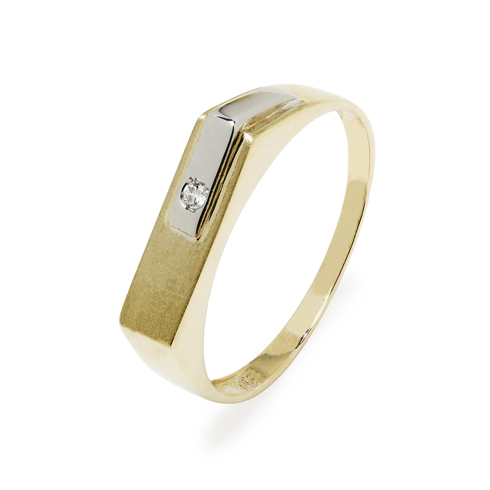 Anillo de Oro 9K para Hombre con Nombre Grabado