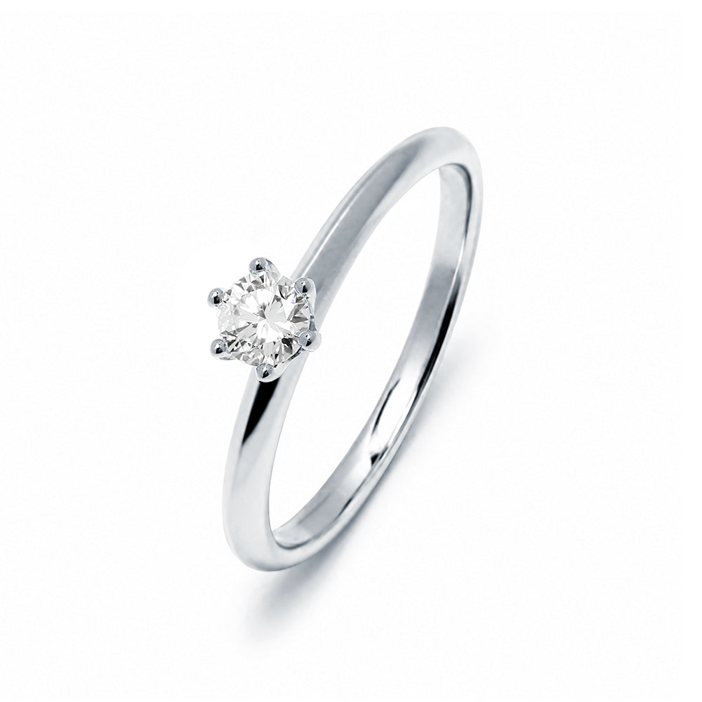 Anillo Solitario Diamante de Laboratorio Sofisticado en Plata 925