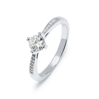 Anillo Americano Diamante de Laboratorio Distinción en Plata 925