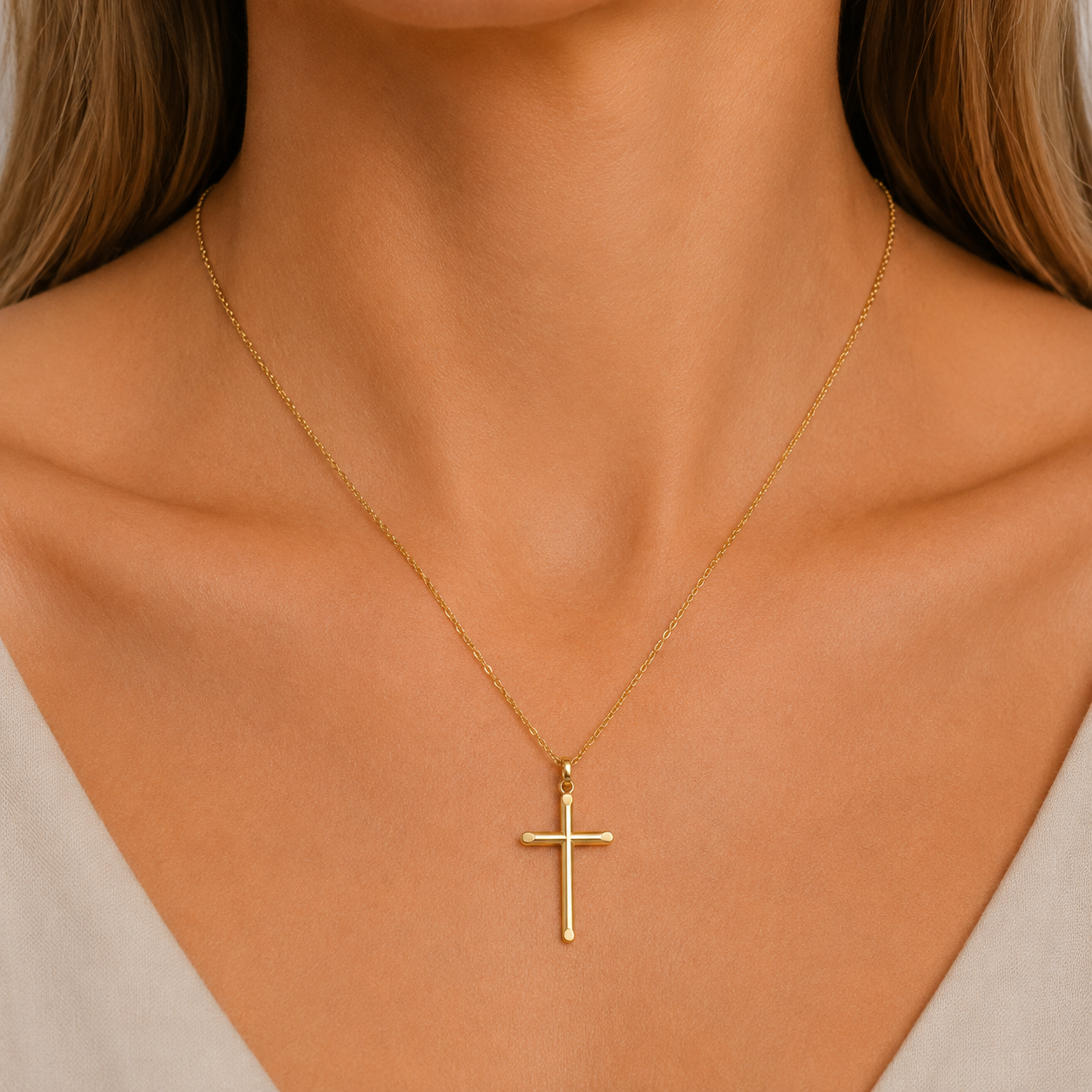 Colgante Cruz de Oro Personalizado