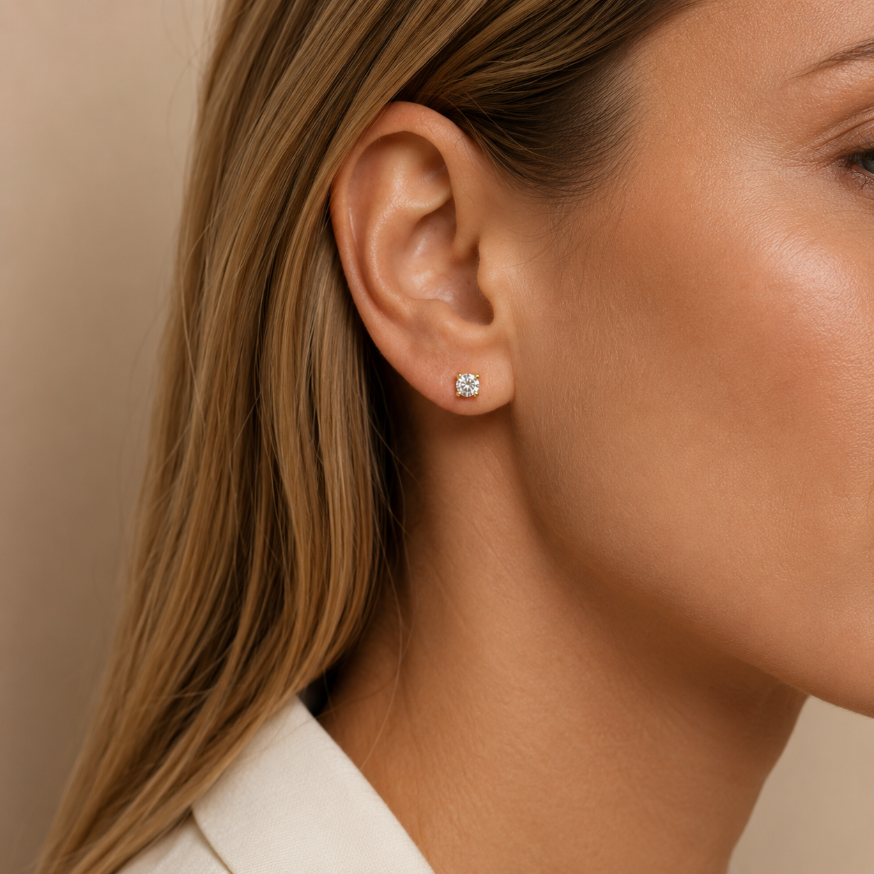 Pendientes de Plata 925 con Circonitas y Baño de Oro