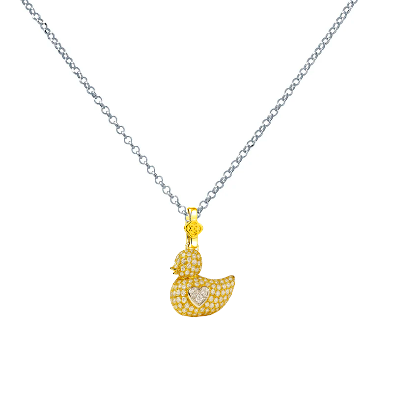 Collar Mamá Pata Pavé Personalizable