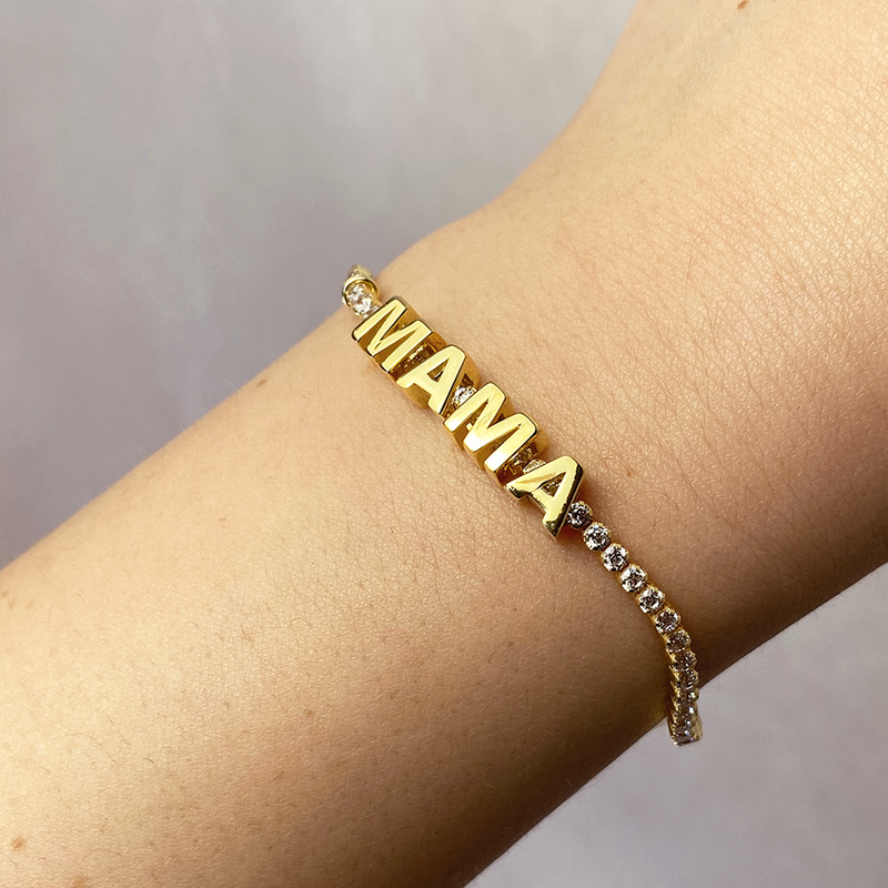 Clip Love Charm Inicial Plata Doré