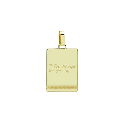 Colgante Greca de Oro para Hombre Personalizado