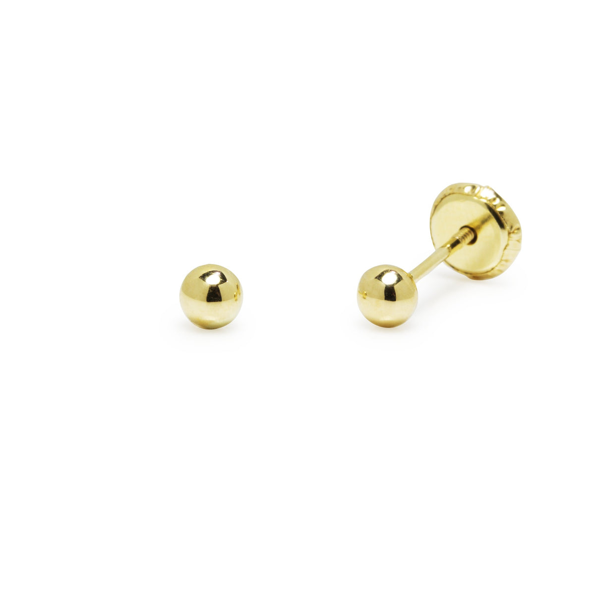 Pendientes Bola Lisa de Oro 9K Personalizados