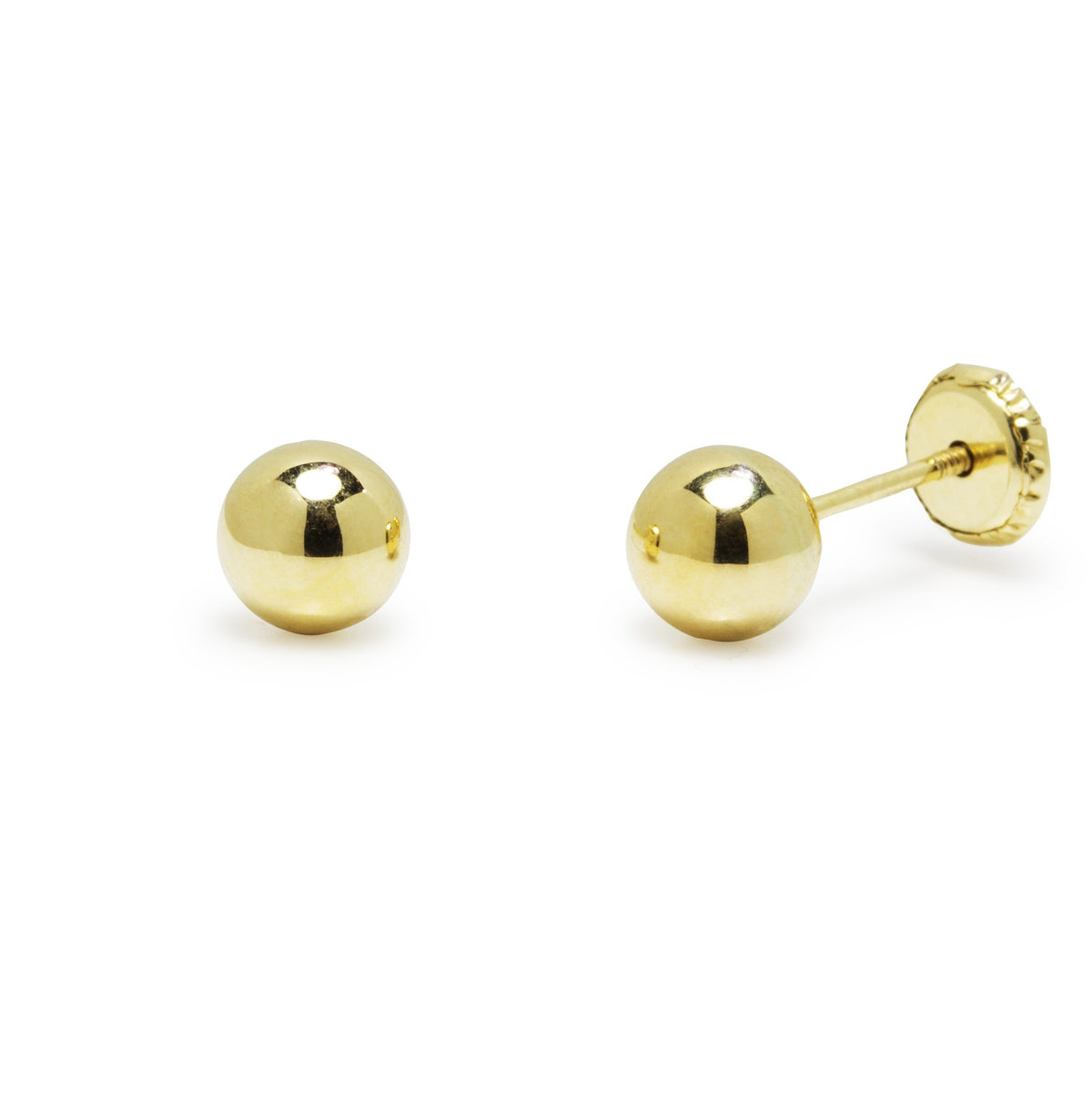 Pendientes Bola Lisa de Oro 9K Personalizados