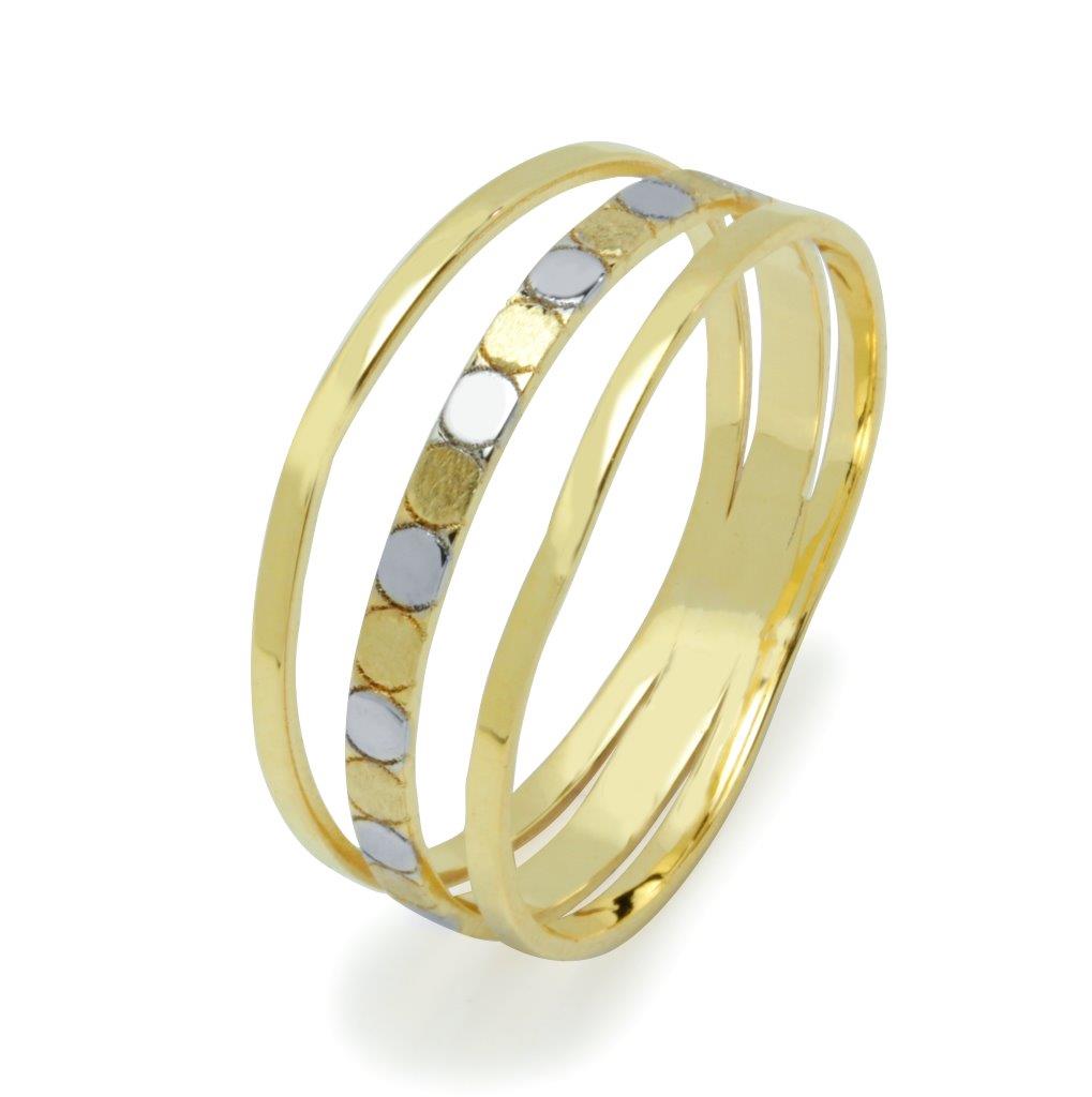 Anillo Circle Bicolor Oro