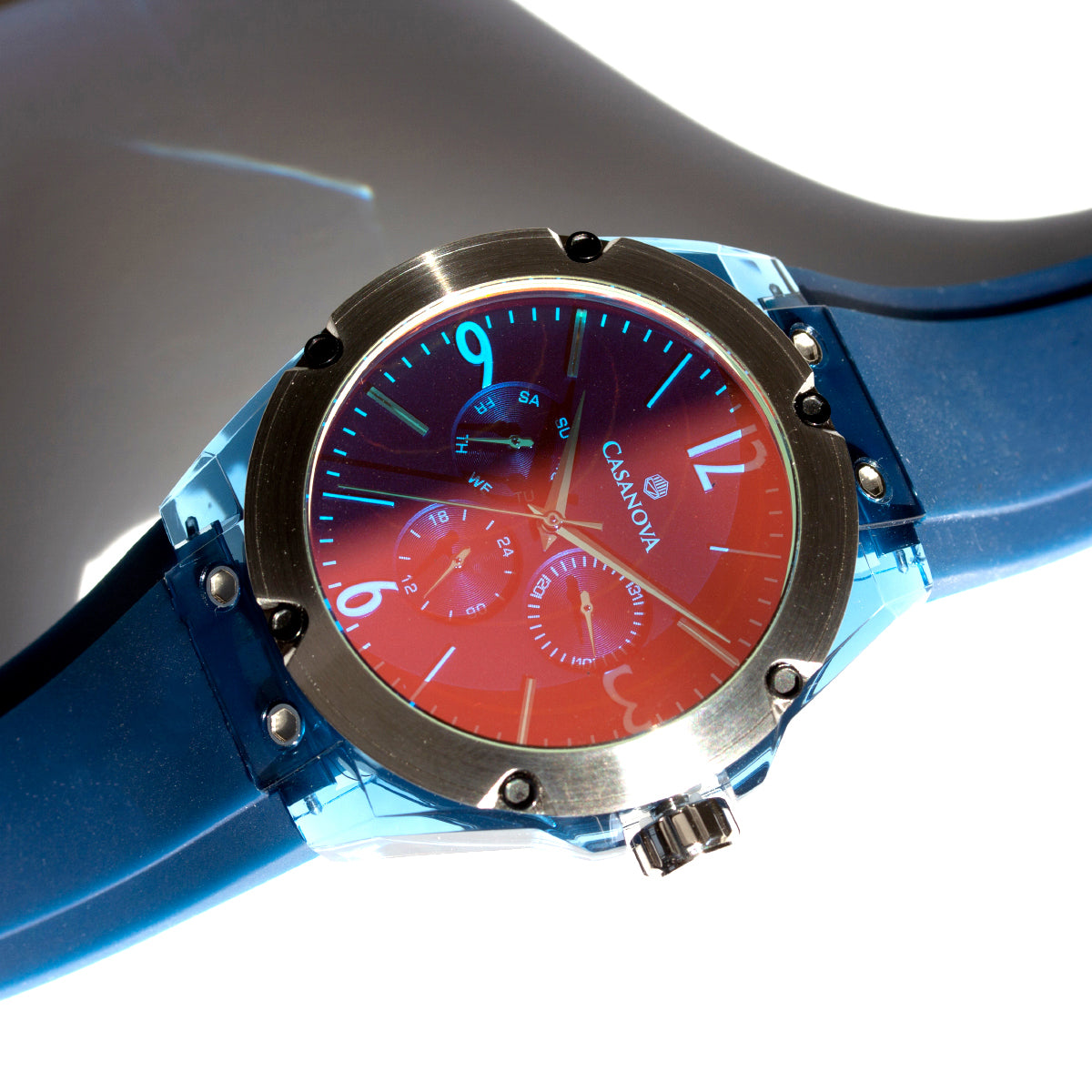 Reloj Deportivo Space Plateado Tornasolado