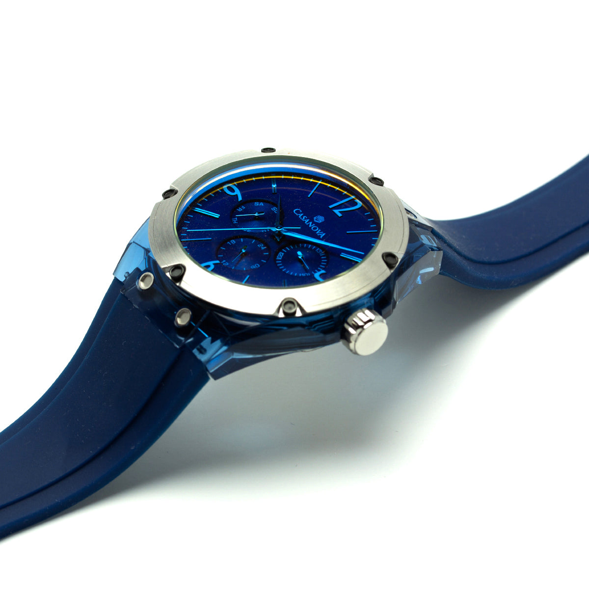 Reloj Deportivo Space Plateado Tornasolado