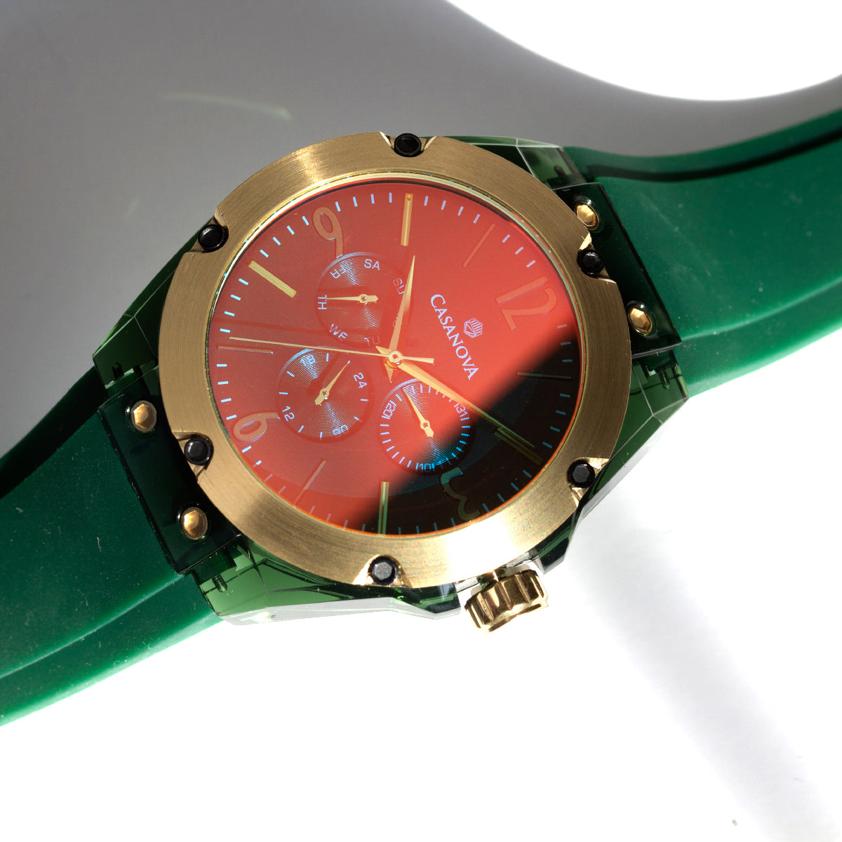 Reloj Deportivo Galaxy Dorado Tornasolado