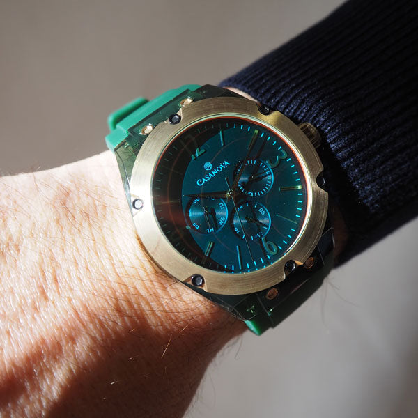 Reloj Deportivo Galaxy Dorado Tornasolado