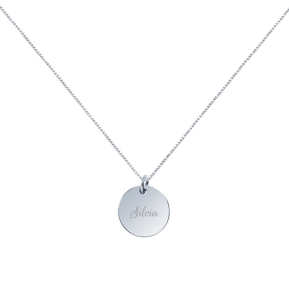 Collar String Small Rounded Charm Plata