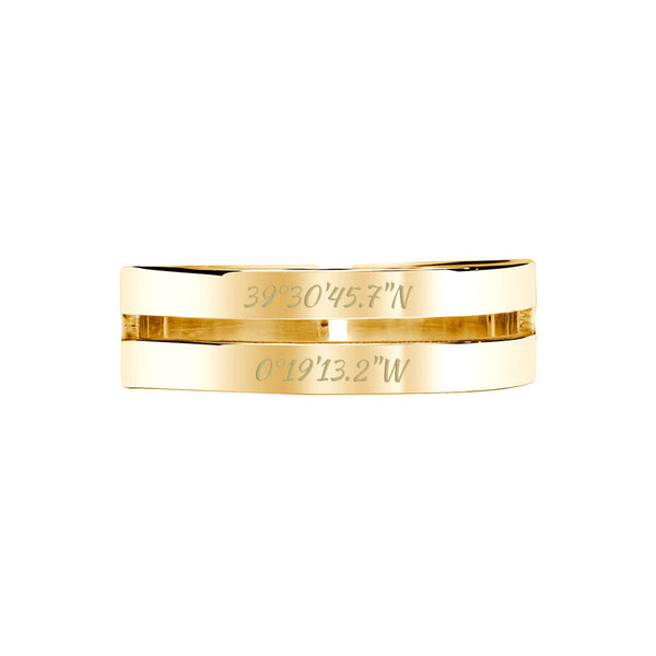 Anillo Dos Nombres Doré