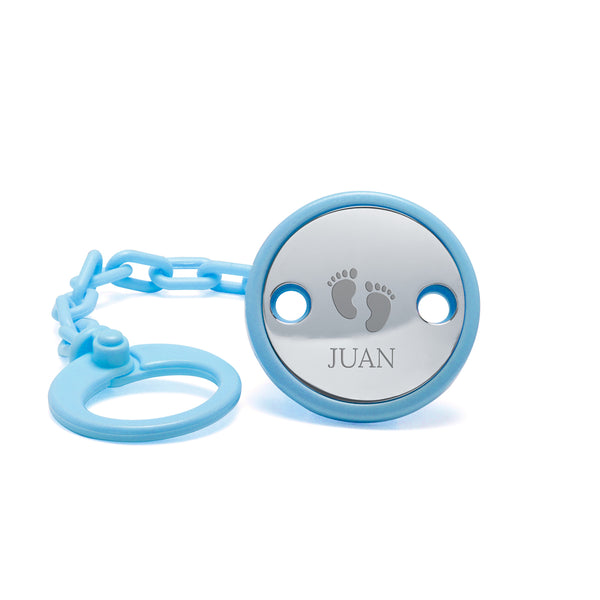 Chupetero Bebé Personalizable en Plata