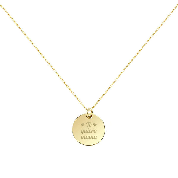 Collar String Small Rounded Charm Plata