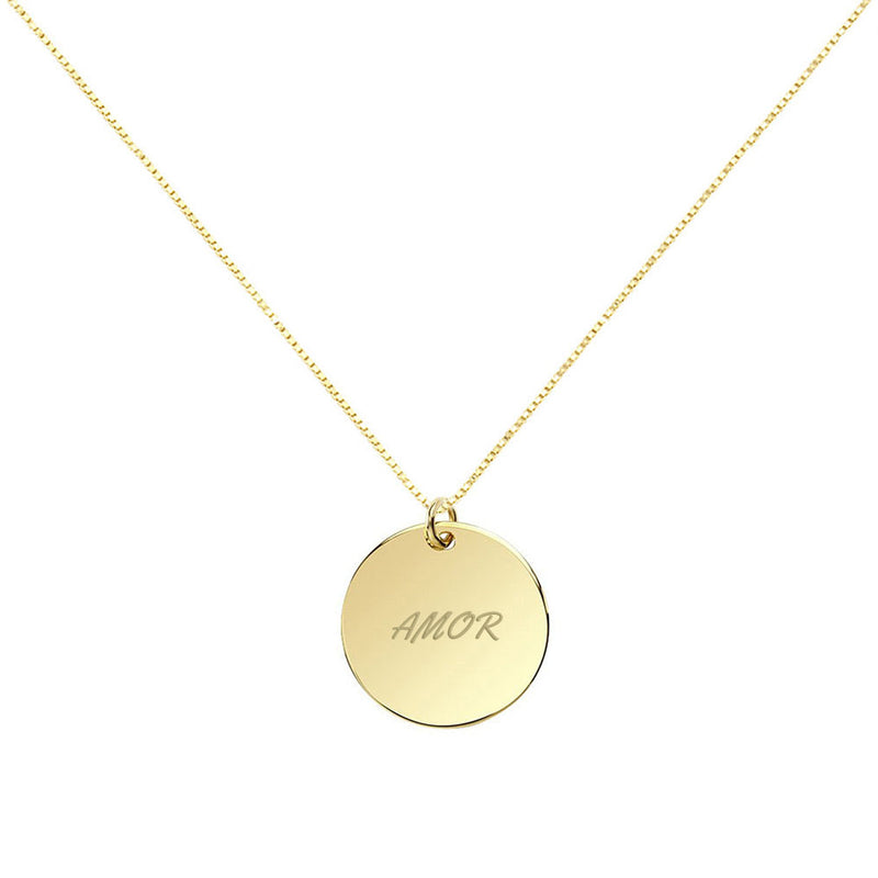 Collar String Rounded Charm Plata