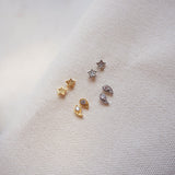 Pendientes mini estrellas plata