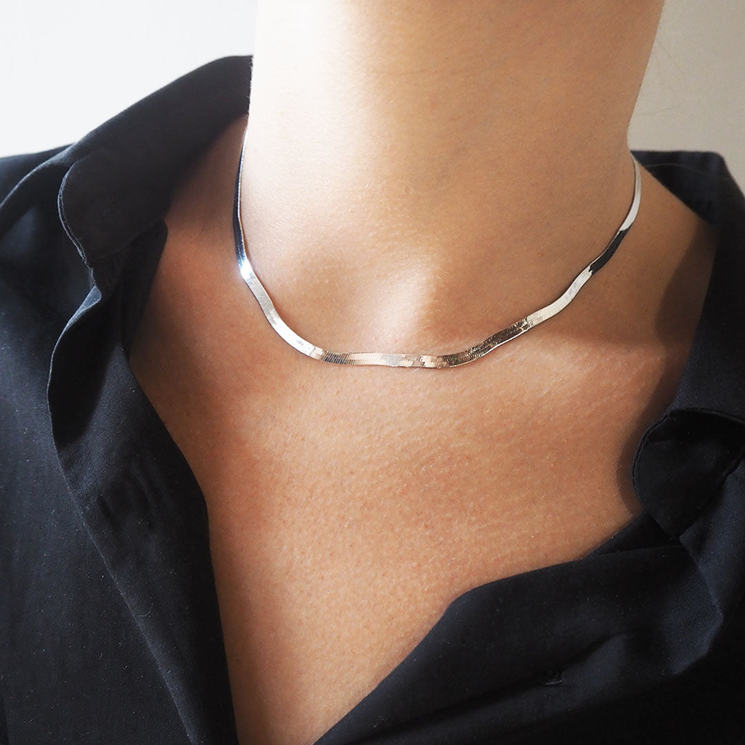 Collar Personalizable Chocker Mirror Plata