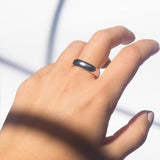 Alianza de Boda 5mm Oro - Zafiro, algo Azul
