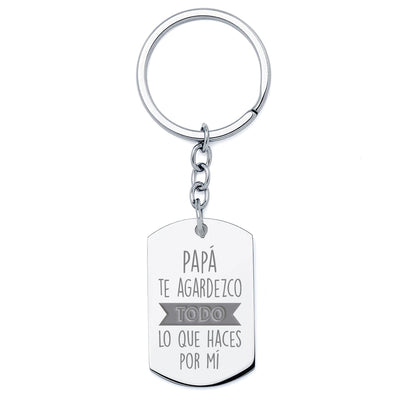 Llavero de Acero para Hombre Personalizado