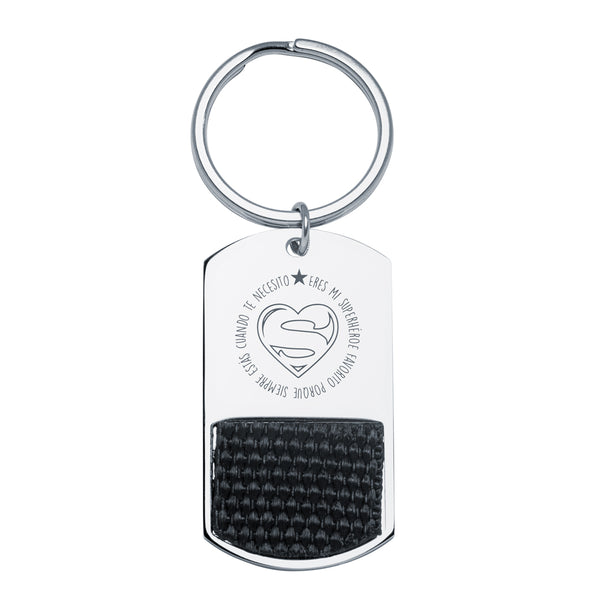 Llavero Personalizable Mix Texture Acero