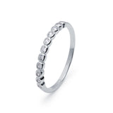 Anillo Row con Circonitas Plata