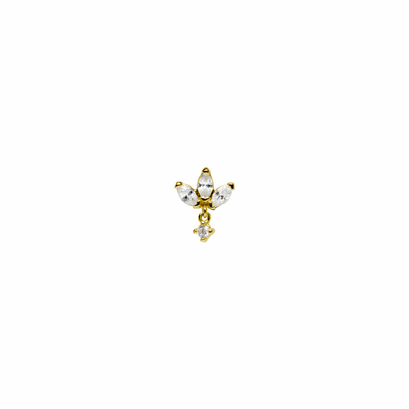 Piercing Marquise Con Circonitas Oro