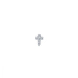 Piercing Labret Cruz Circonitas Oro Blanco