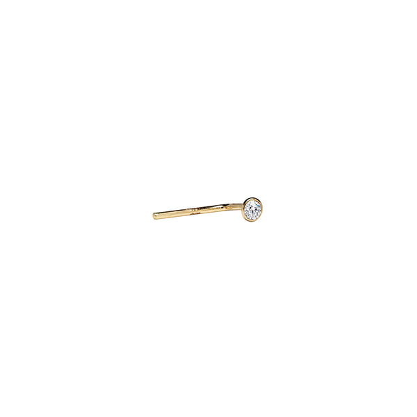 Piercing Nostril brillante engastado Oro