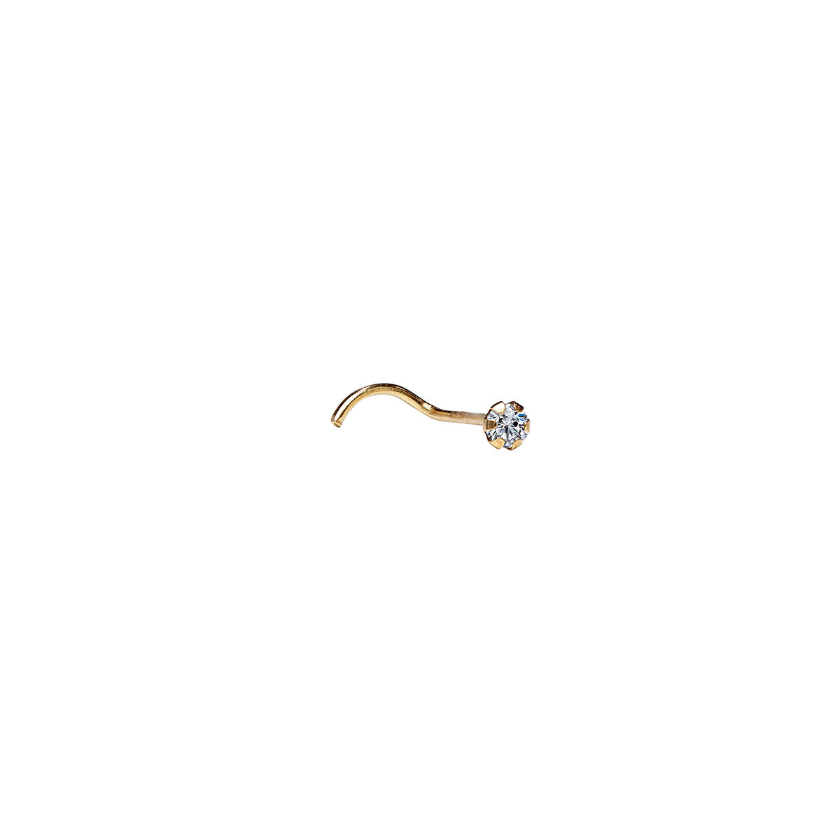 Piercing Nostril brillante Oro