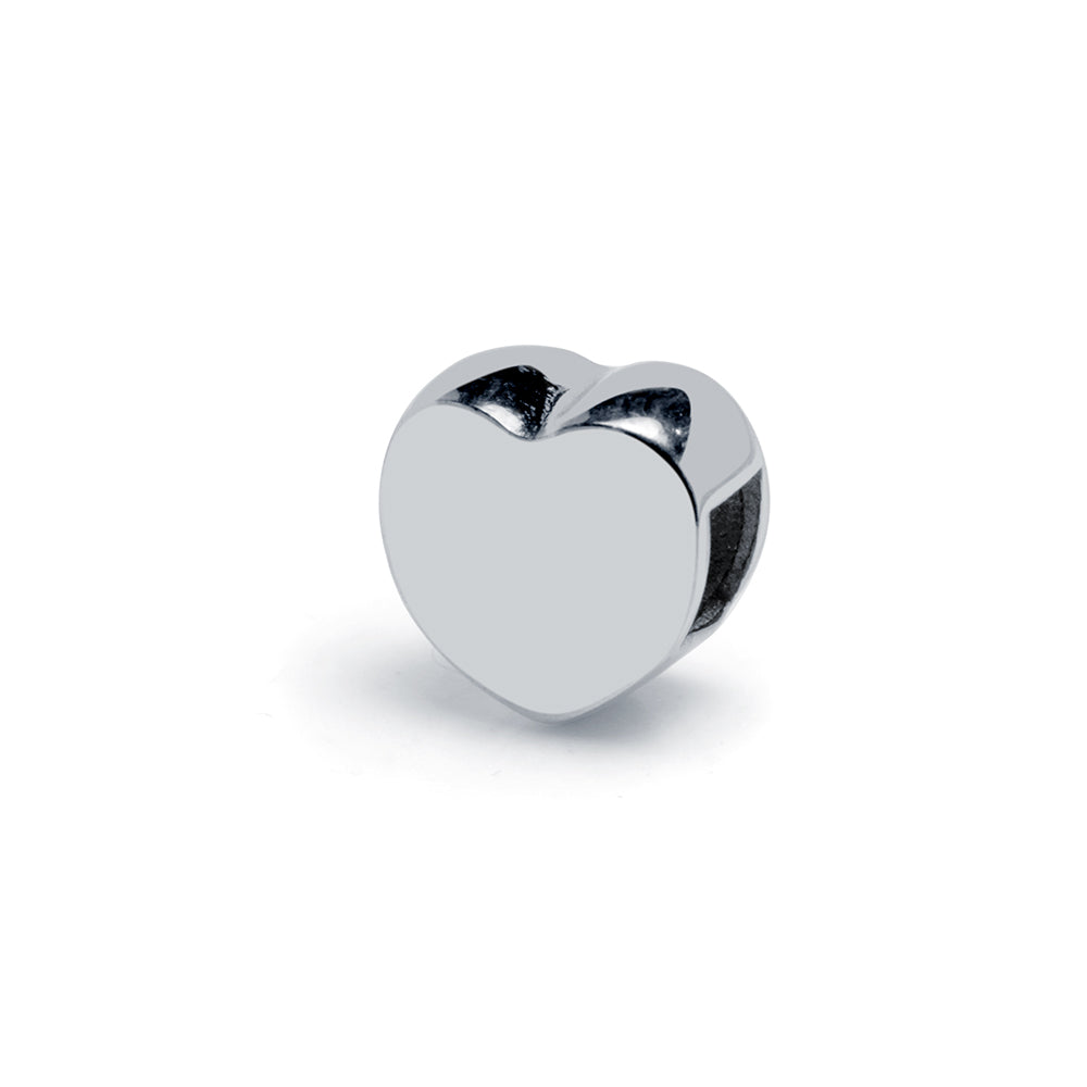 Clip Love Charm Corazón Plata