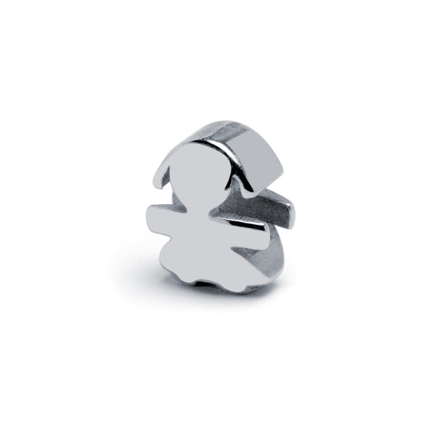 Clip Love Charm Niña Plata