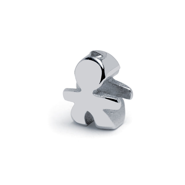 Clip Love Charm Niño Plata