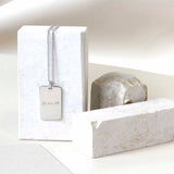 Cordón y Medalla Rectangular Grande Plata