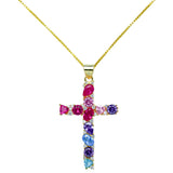 Collar  Alma Blue Cross Doré
