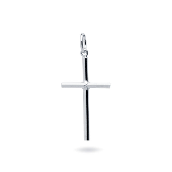 Cruz tubo lisa grande Plata
