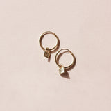 Pendientes Aro con inicial Candado Oro