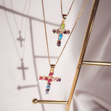Collar  Alma Blue Cross Doré