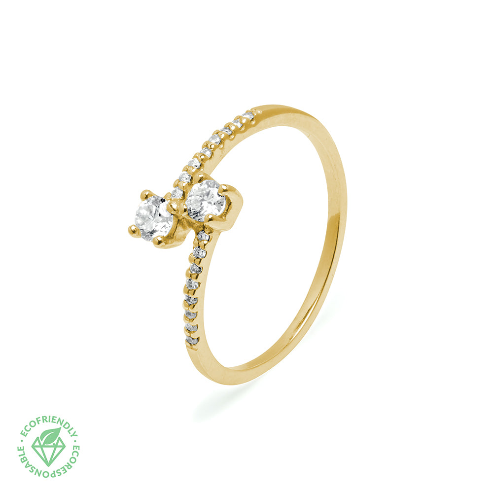 Anillo Diamantes Tu y Yo 1,0ct. en Oro