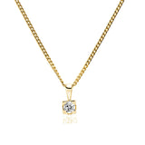 Cadena y Colgante Square Diamante 0,10ct. en oro