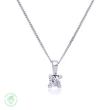 Cadena y Colgante Square Diamante 0,20ct en oro