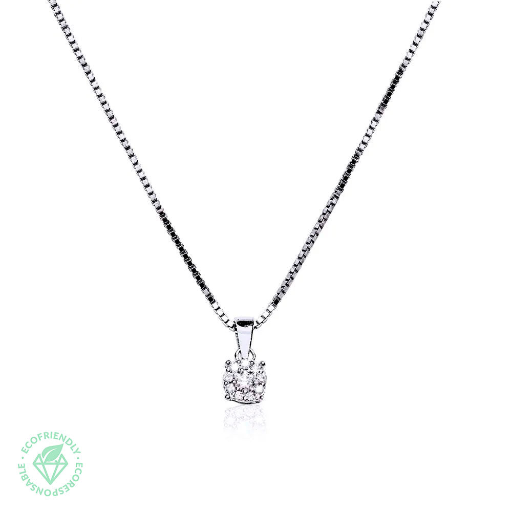 Cadena y Colgante Diamantes 0,10ct.
